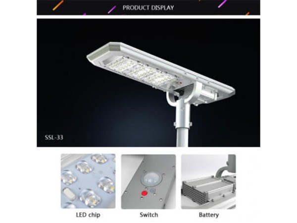 3000 Lumen Solar Street Light Product Display