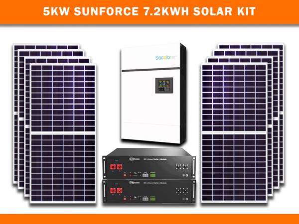 5kw Sunforce 7.2kwh Solar Kit