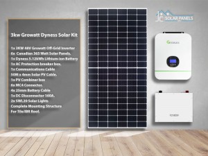 3kw Growatt Dyness Solar Kit