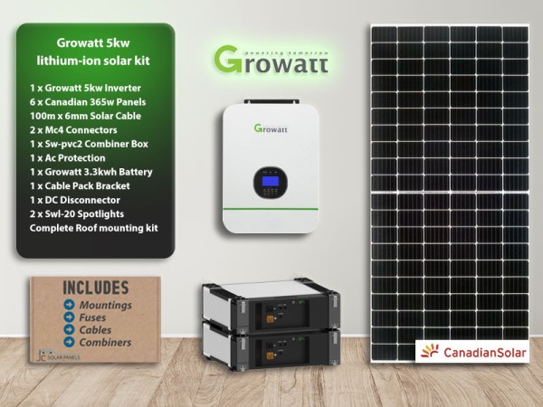 Growatt 5kw lithium-ion solar kit