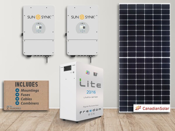 10kw SunSynk 20kwh Solar kit