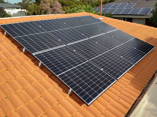 480 Watt Seraphim Monocrystalline solar panels installed