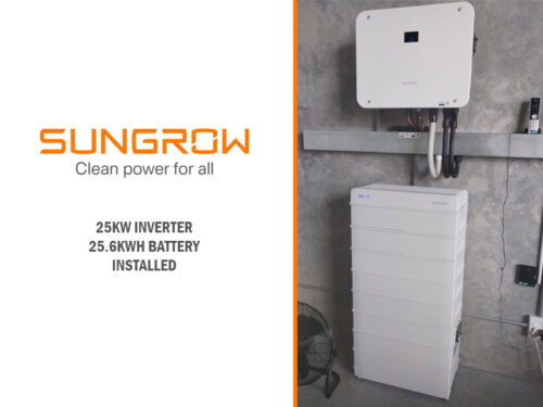 Sungrow 25kw inverter with 25.6kwh Battery Installed