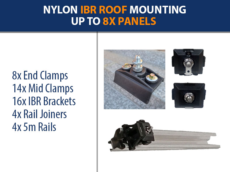 Nylon IBR Roof Kit For up to 8x solar panels