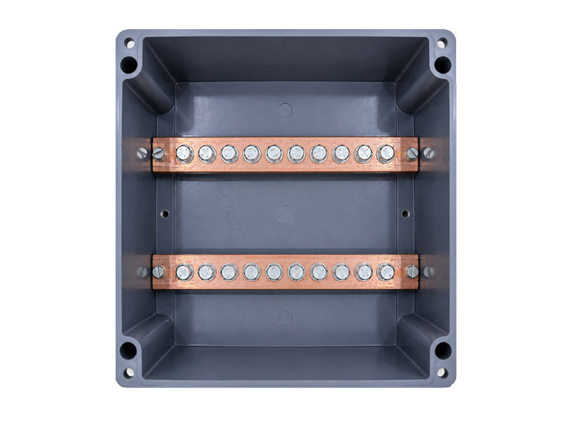 Battery Busbar 2x10 Hole Enclosed Distribution Box Battery Busbar 2x10 Hole Enclosed Distribution Box
