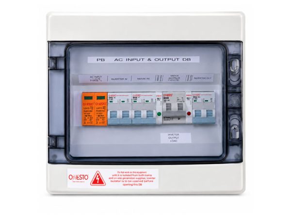 Onesto PB5 5kW Single Phase AC Protection Box - JC Solar Panels