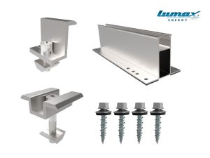 Corrugated IBR 4x PV Rooftop Mounting Kit – Lumax Energy