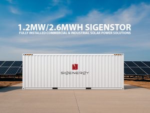 SigenStor 1.2MW 2.6MWh Containerized Solar & Energy Storage Solution