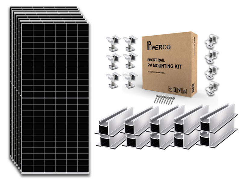 8 x Astronergy 610W Solar Panels with IBR & Corrugated Roof Mounting Kit 8 x Astronergy 610W Solar Panels with IBR & Corrugated Roof Mounting Kit