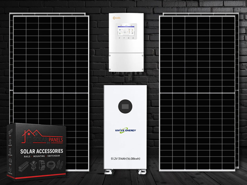 8kW Solis Hybrid Solar System with 16kWh Battery & 14 Panels 8kW Solis Hybrid Solar System with 16kWh Battery & 14 Panels