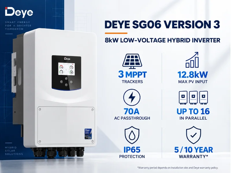 Deye 8kw Hybrid Inverter 2026 Model